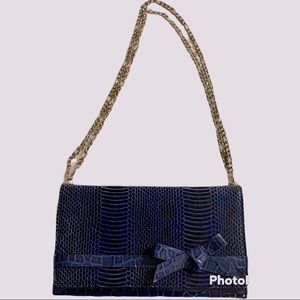 White House Black Market Clutch with Chain